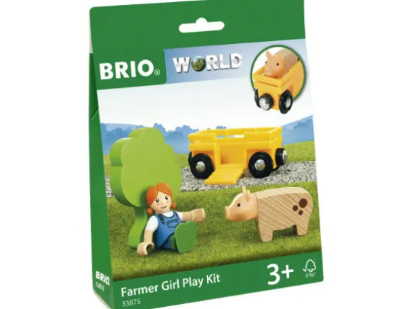 BRIO WORLD Maatilan tyttö -leikkisetti