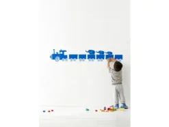 Ferm Living Tiny Train sein&auml;tarra, sininen