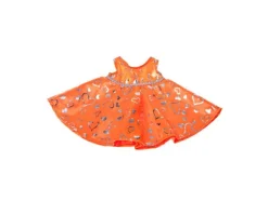 Kimalteleva oranssi mekko 40 cm pehmolle