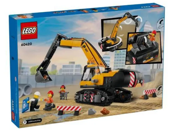 LEGO City 60420 Keltainen Rakennuskaivuri