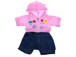 Pinkki huppari ja farkut, 40 cm