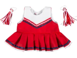Punainen cheerleader-puku, 40 cm