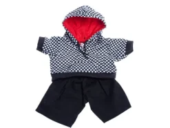 Ruutuhuppari ja farkut, 40 cm