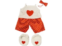 Satiinipyjama ja tohvelit, 40 cm