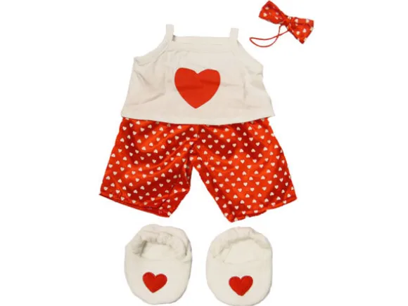 Satiinipyjama ja tohvelit, 40 cm